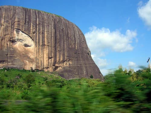 Zuma rock from a car