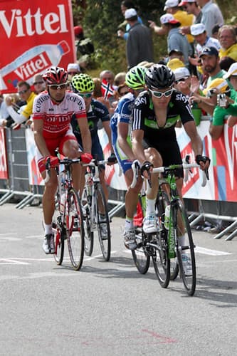 David Moncoutié, David Arroyo, Sylwester Szmyd et Geraint Thomas