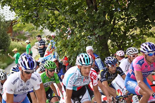 Grega Bole, Mark Cavendish, Sebastian Lang, Marco Marcato, Thor Hushovd et Alessandro Petacchi