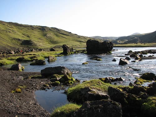 Vue de la rivière venant d'Ófærufoss
