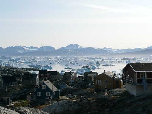 Typical East Greenland village