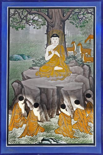 Le premier sermon du Bouddha (temple Haein-sa, Gyeongsangnam-do, Corée du sud)