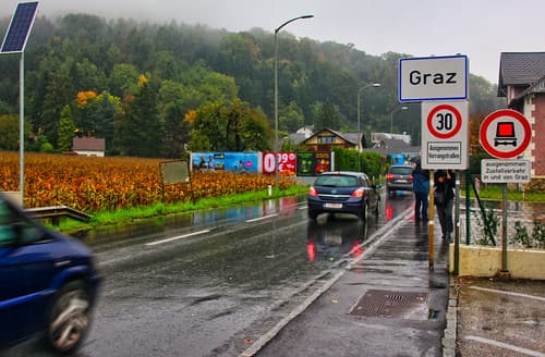 Graz avec totem ville à 30 6