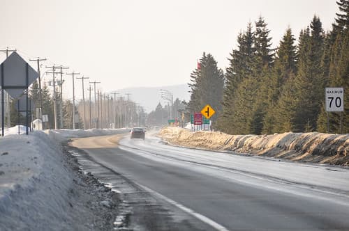Route de la Bravoure en hiver