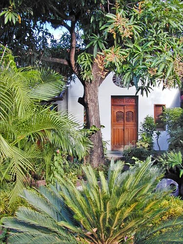 Jardin d'une maison de Granada (Nicaragua)