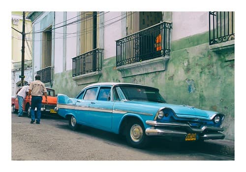Old cars in Santiago de Cuba