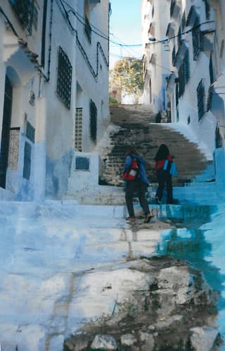 Climbing Steps at Chefchaouen
