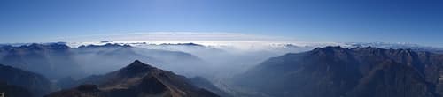 Panoramablick vom Gipfel des Pizzo di Claro / Visagno