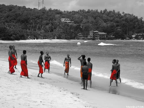 Beach volleyball, Unawatuna, Sri Lanka