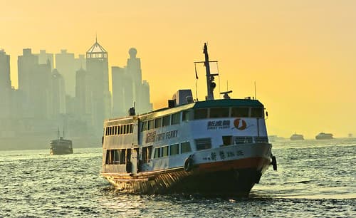 First Ferry Victoria Harbour Hong Kong.
