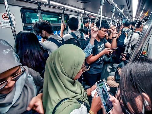 KL subway commuters