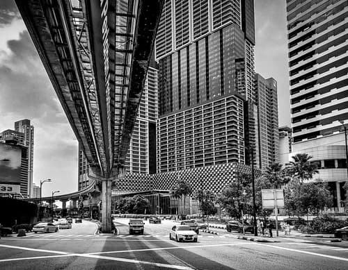 The Monorail line, KLCC