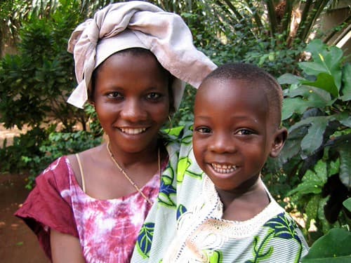 Frederick  and his mum Amida.