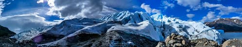 Panoramic from a Patagonian glacier