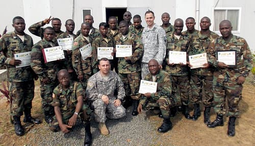 U. S. Army Africa Inspector General Soldiers travel to Liberia