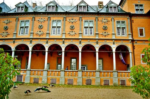 Ritterschloss Rheydt -- Herrenhaus und Hofseite mit Loggia