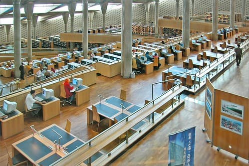 La bibliothèque d'Alexandrie (Egypte)
