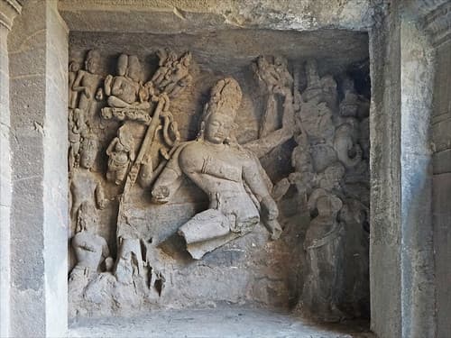 Shiva Nataraja, grotte d'Elephanta (Mumbai, Inde)