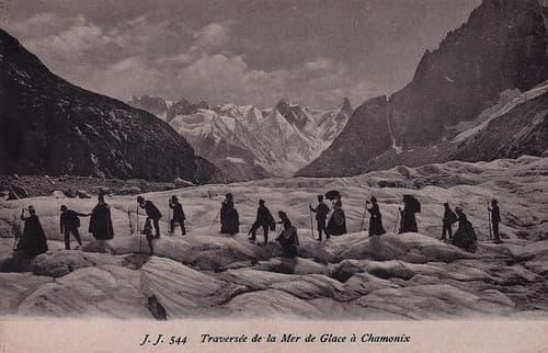J. J. 544. Traversée de la Mer de Glace à Chamonix (c.1905)