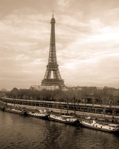 Eiffel Tower in Vintage Sepia