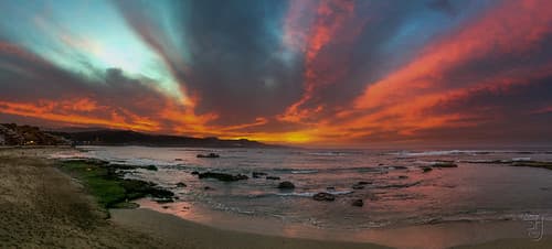 Sunset and low tide at Playa Las Canteras (Gran Canaria, Spain)-1940