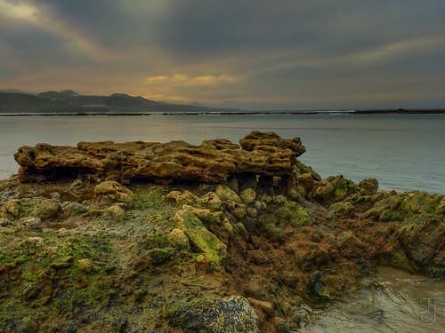 Sunset and low tide at Playa Las Canteras (Gran Canaria, Spain)-1918