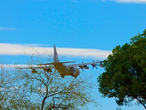 KC-130 Aerial Refueling Tankers Practicing Touch and Goes At Davis-Monthan AFB in Tucson, AZ Feb 18, 2016 <<>> P1010591 - Version 2