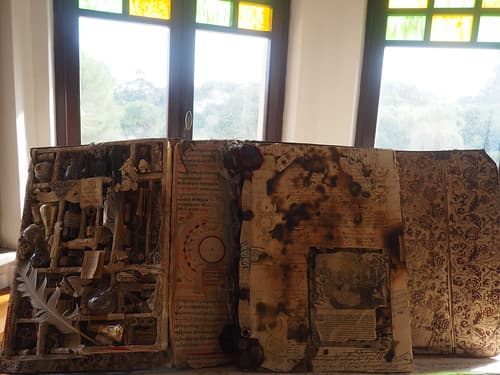 Villa Torlonia - Casina delle Civette : exposition LIbri d'artista di Vittorio Fava; août 2018