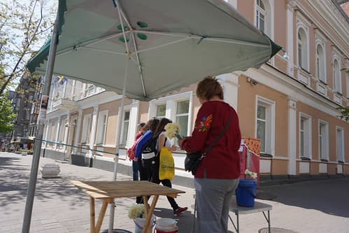 Selling Flowers, Kiev, Ukraine