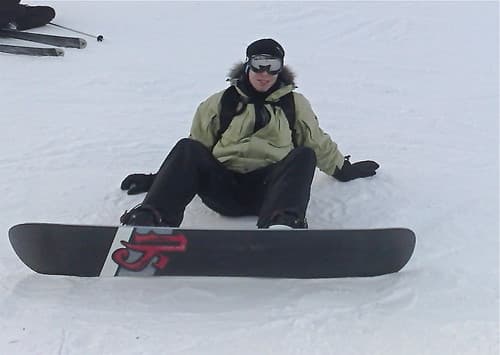 Myself, snowboarding in France