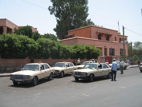 The taxis in Marrakech, Morocco