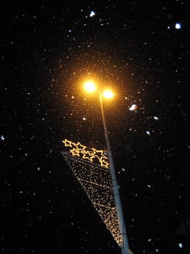 Snowing!