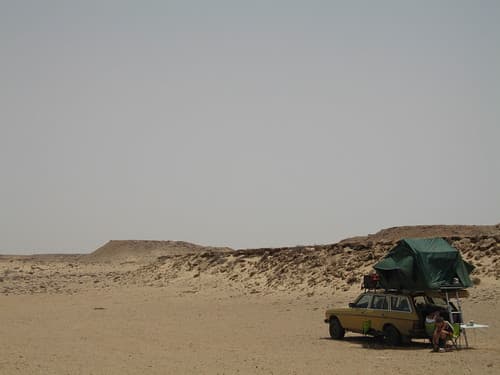 Camping in the open, Western Sahara
