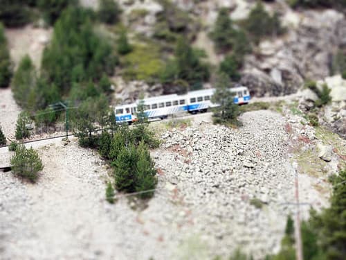 El Cremallera de la Vall de Nuria (tilt shift)