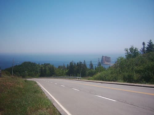 Route 132 et le rocher Percé