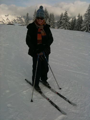Justine on Cross-Country Skis, Pleney