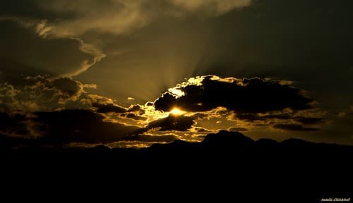 Atardecer en la costa sur