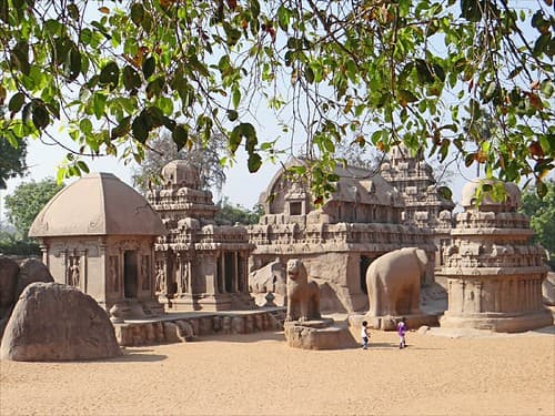 Les temples monolithes (Mahabalipuram, Inde)