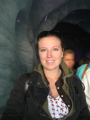 in the Grotte de la Mer de Glace