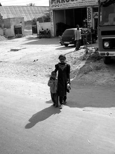 Sur la route d'Hyderabad Inde 2004