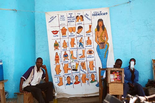 Strange sign in Monrovia, Liberia