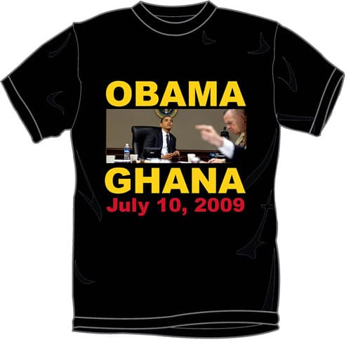 T-Shirt layout for Obama's visit in Ghana, July 10, 2009
