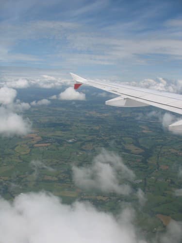 Up in the Air from Manchester to London, England