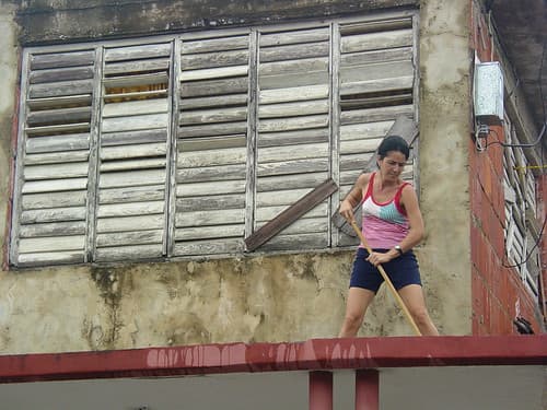 Woman on Rooftop - Pinar del Rio - Cuba