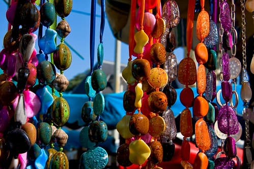 Beads on the market of Saint-Tropez_