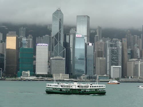 Star Ferry and Hong Kong Island from Kowloon