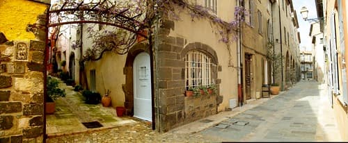 Street of Grimaud (83) - France.