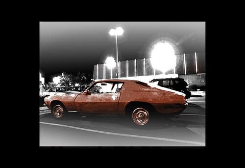 The red Mustang