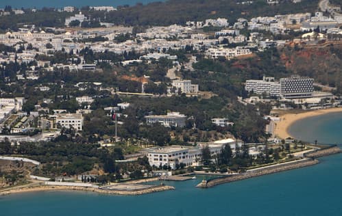 Le palais de Carthage vu du ciel