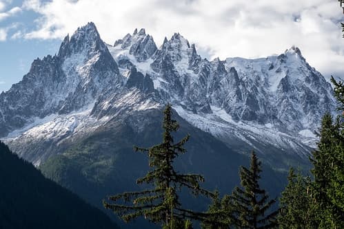 Aiguilles de Chamonix above argentière